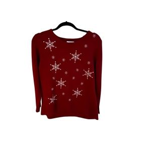 Croft and Barrow red Christmas sweater